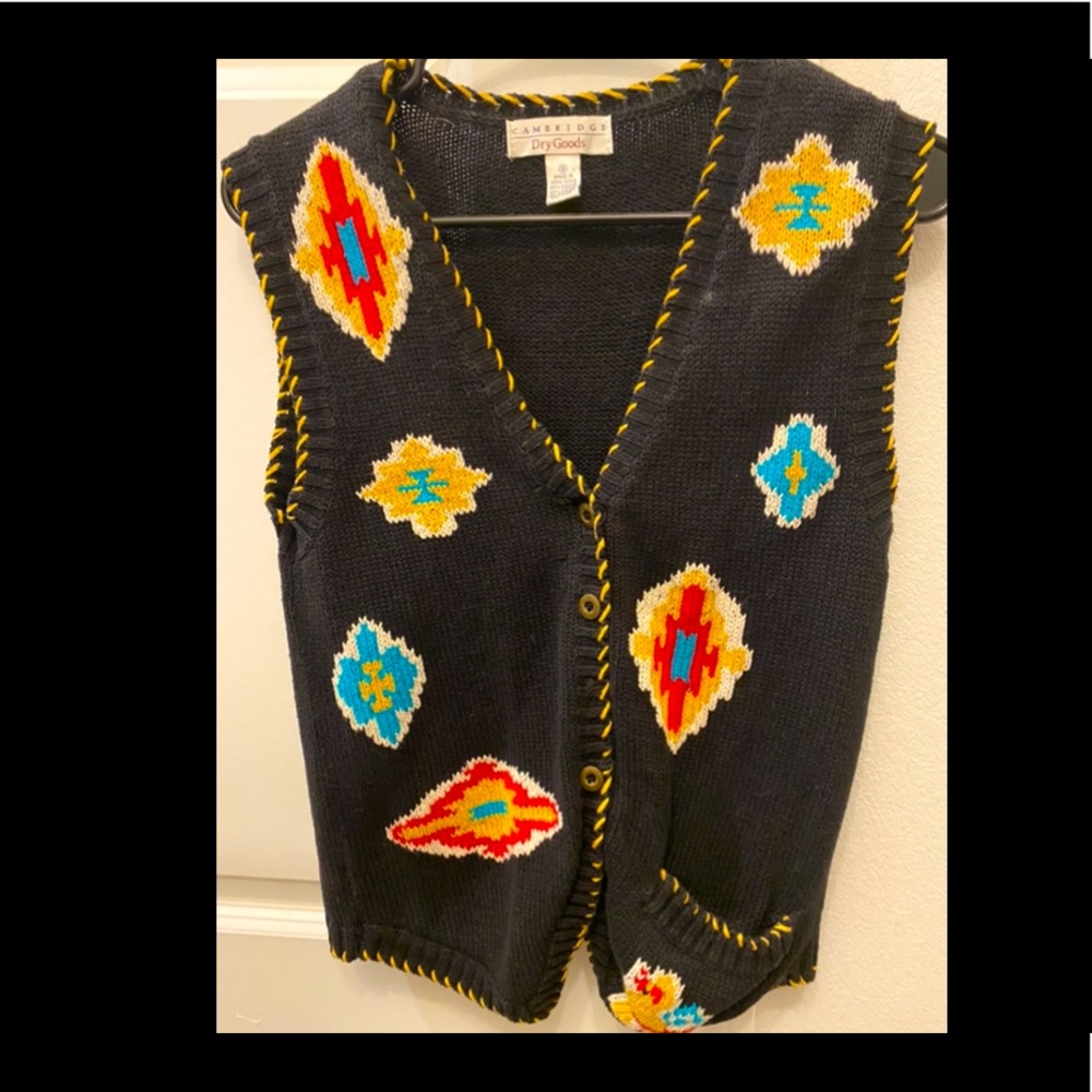 Black S vest from Cambridge Dry Goods. In good shape, worn a couple of times.